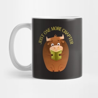 Bull reading book Just one more chapter I Love Books Bookoholic Mug